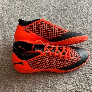 Puma Black and Orange Athletic Shoes - New Condition